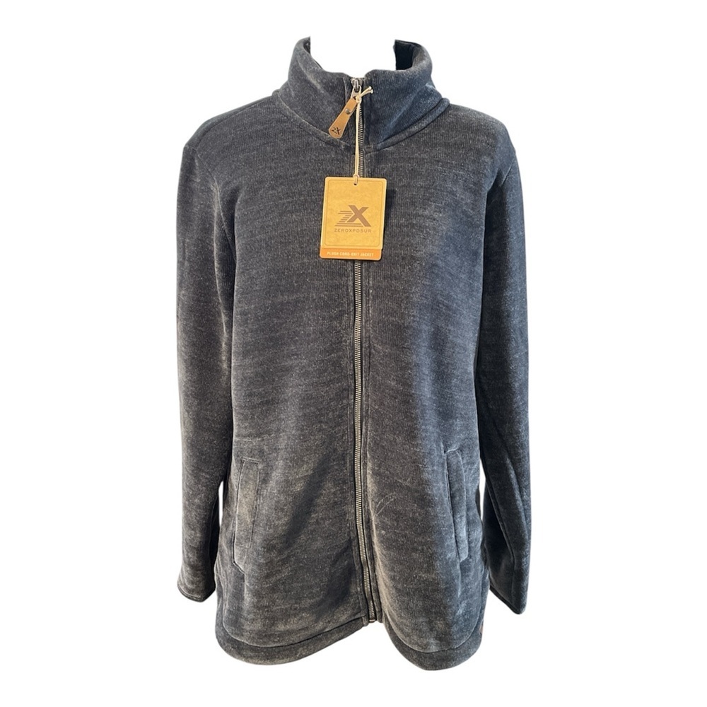 ZeroXposur Fleece Men's Jacket Sz M Very Soft Blueish Gray